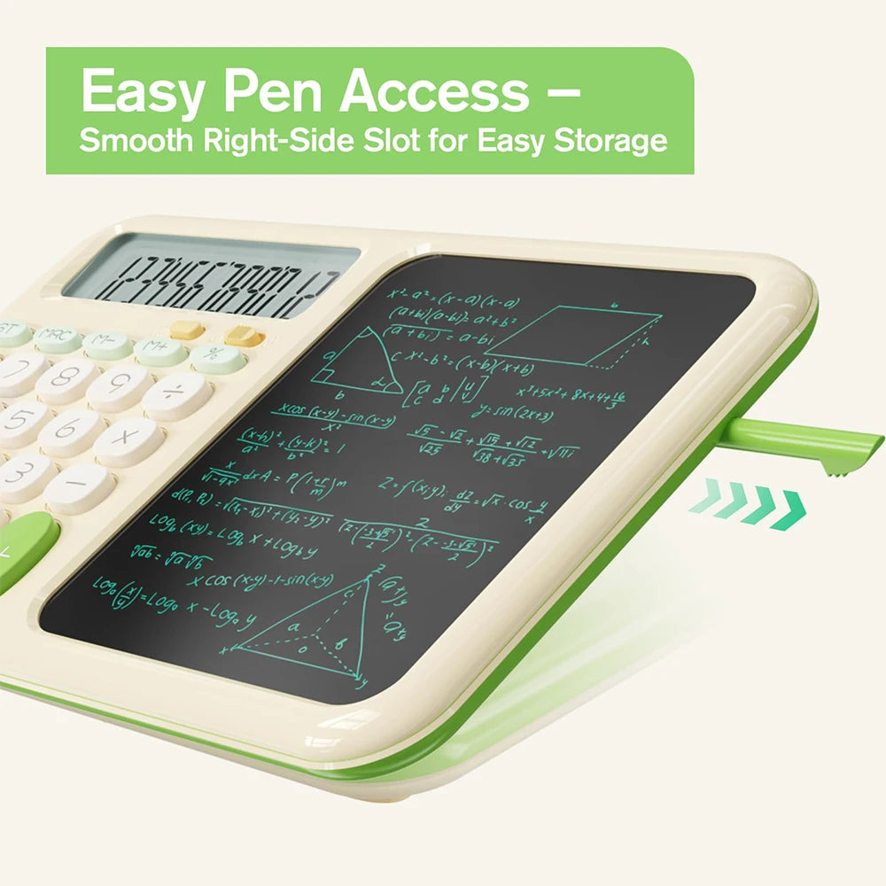 Roatee Desk Calculator with LCD Writing Notepad — Large Button Math Tool