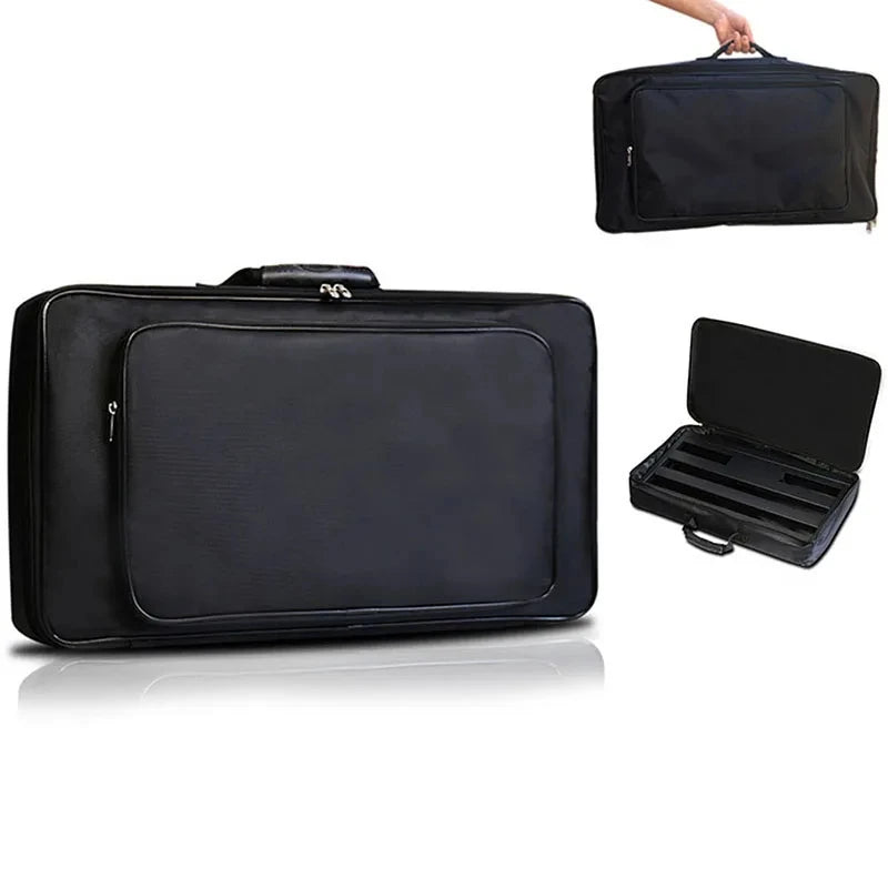 Guitar Pedalboard Carrying Case — Portable Effects Pedal Bag, Black