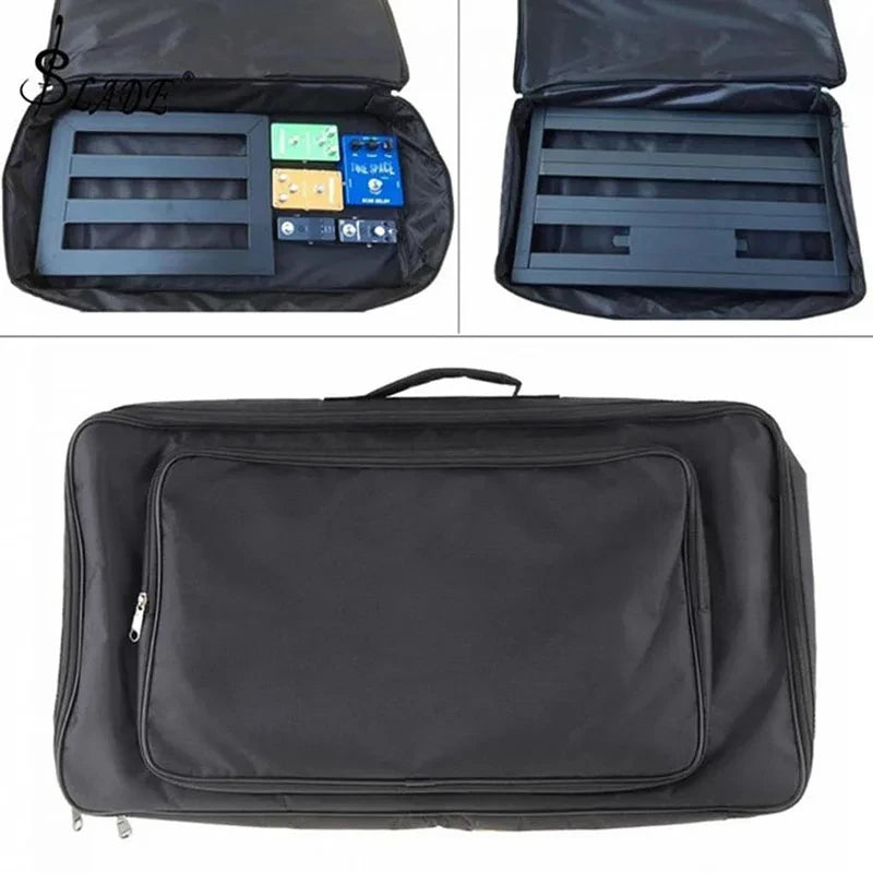 Guitar Pedalboard Carrying Case — Portable Effects Pedal Bag, Black