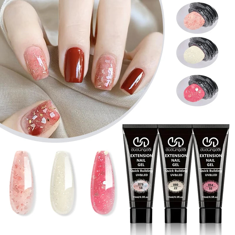DUOLINGDAI Poly Nail Extension Gel — Easy DIY Nail Lengthening Kit