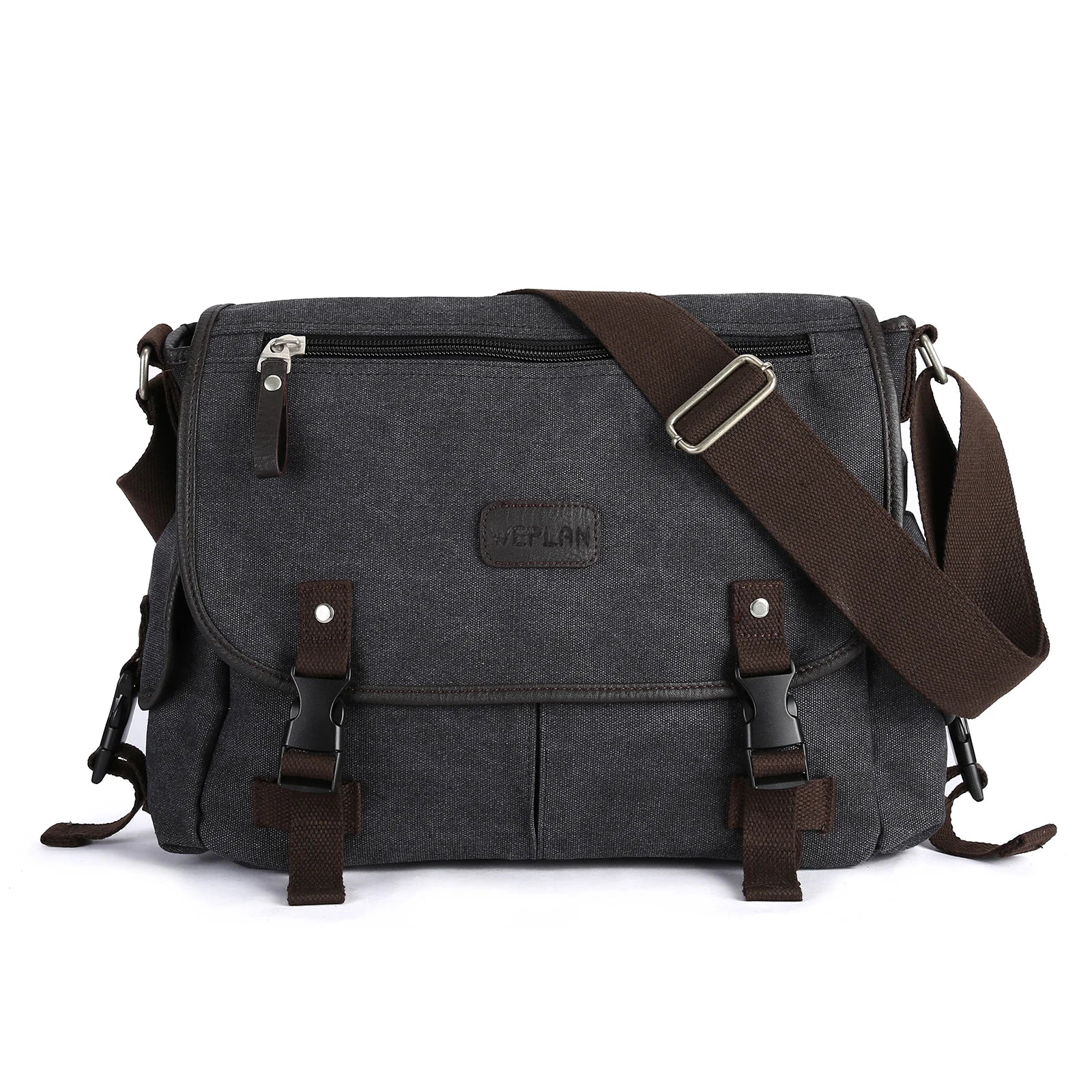 Fewchor Retro Canvas Messenger Bag — Water Resistant Laptop Satchel