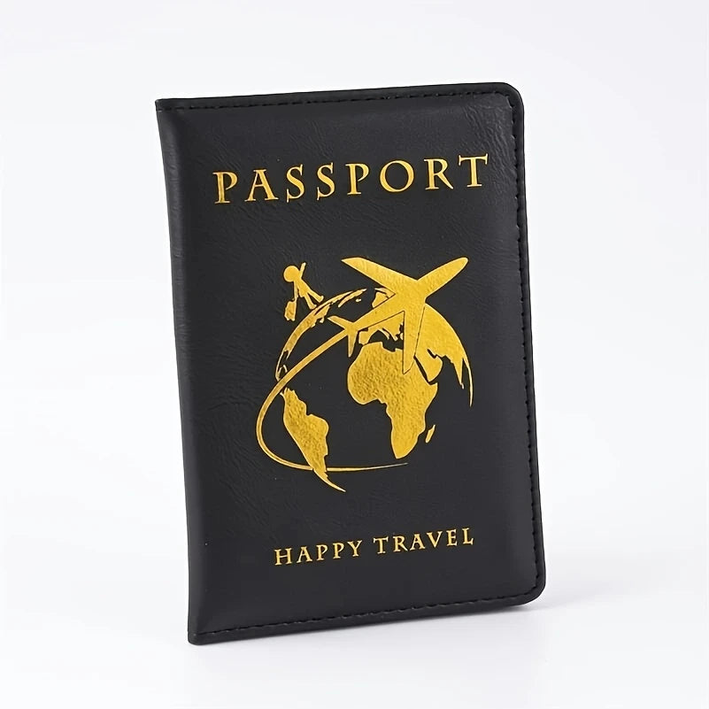 Premium Passport Holder — Compact Foldable Travel Wallet with World Map Design