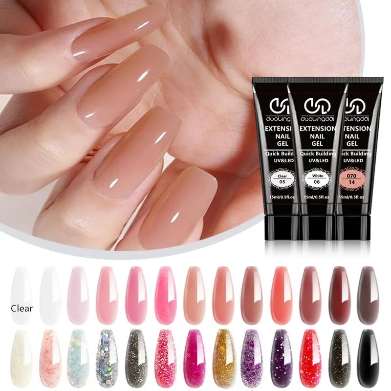 DUOLINGDAI Poly Nail Extension Gel — Easy DIY Nail Lengthening Kit