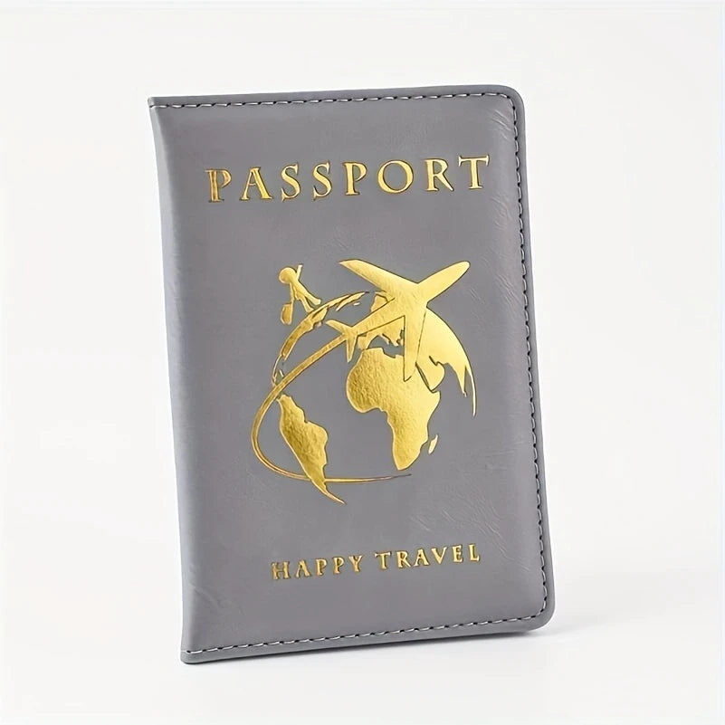 Premium Passport Holder — Compact Foldable Travel Wallet with World Map Design