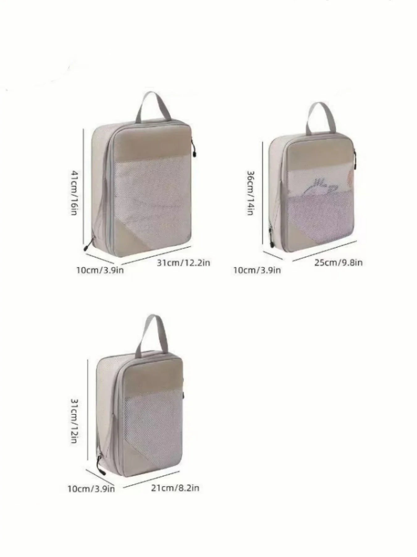 Compressible Travel Packing Cubes — Waterproof Luggage Organizer Set