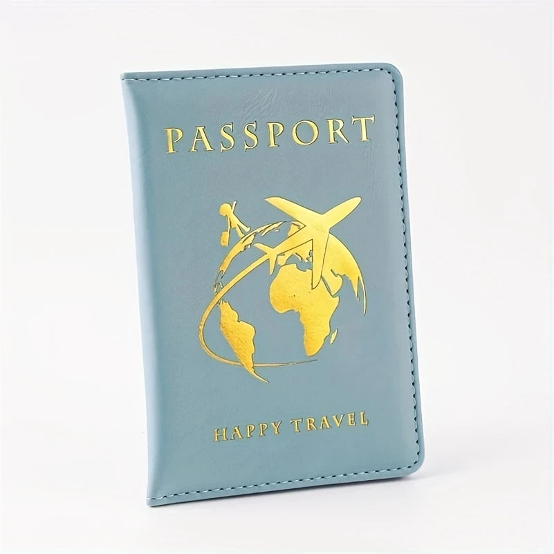 Premium Passport Holder — Compact Foldable Travel Wallet with World Map Design