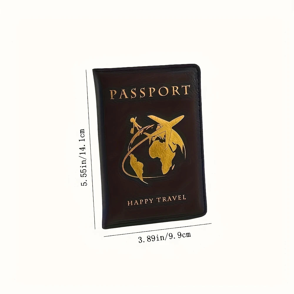 Premium Passport Holder — Compact Foldable Travel Wallet with World Map Design