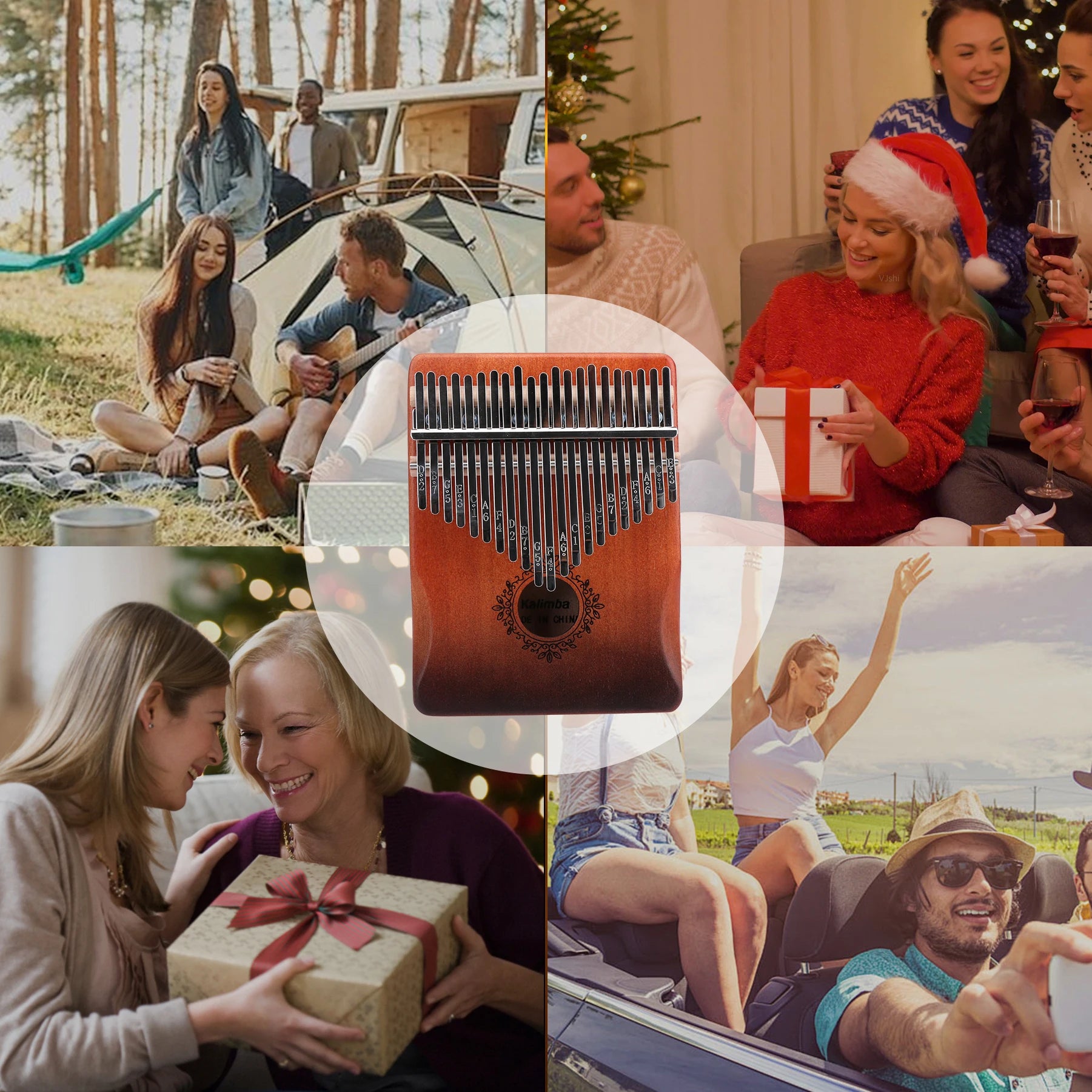 21-Key Ergonomic Kalimba Thumb Piano — Portable Retro Mbira Instrument
