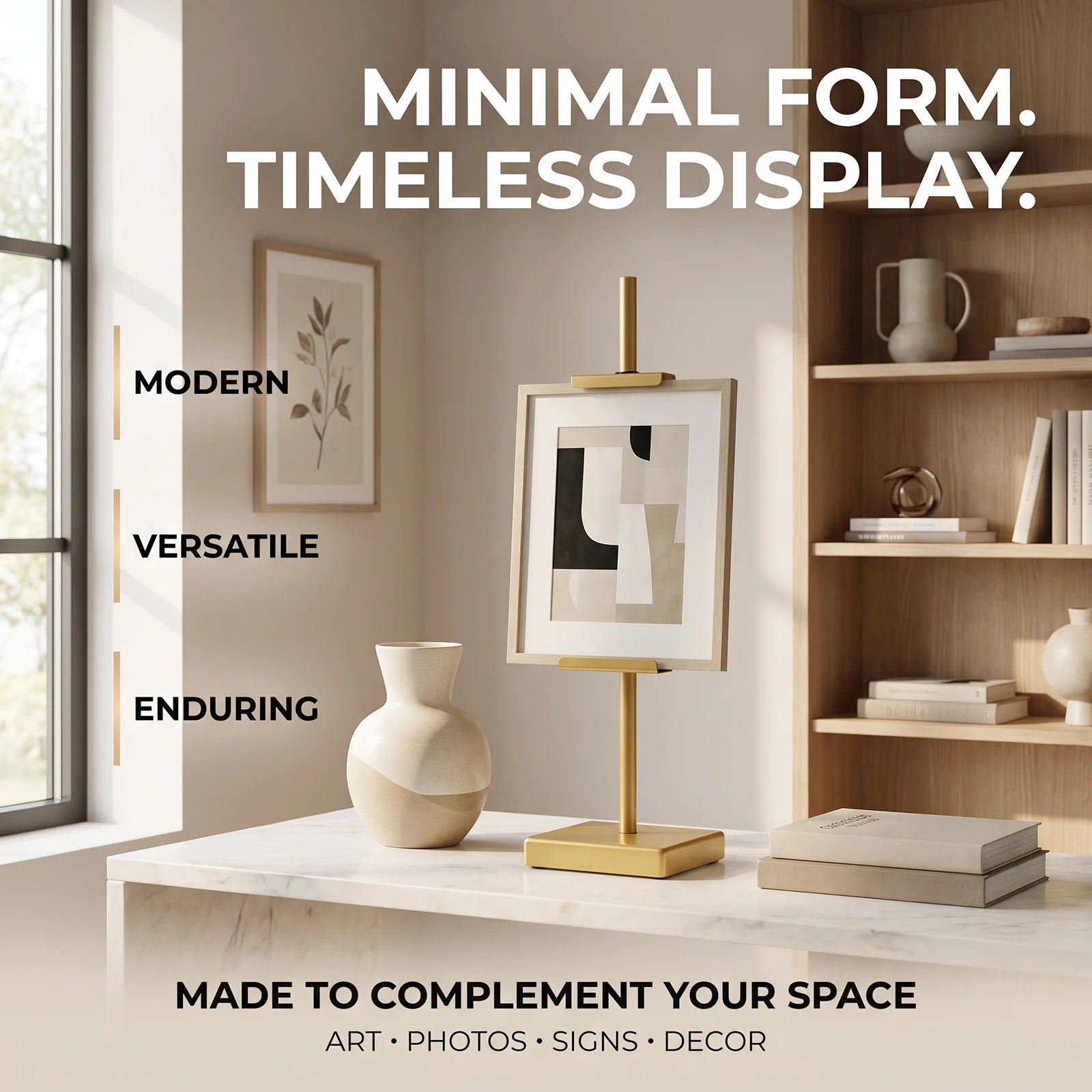 Metal Tabletop Easel Stand — Adjustable Frame Holder for Art & Decor