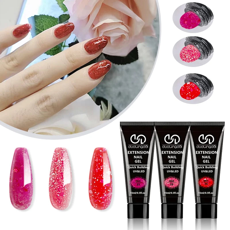 DUOLINGDAI Poly Nail Extension Gel — Easy DIY Nail Lengthening Kit