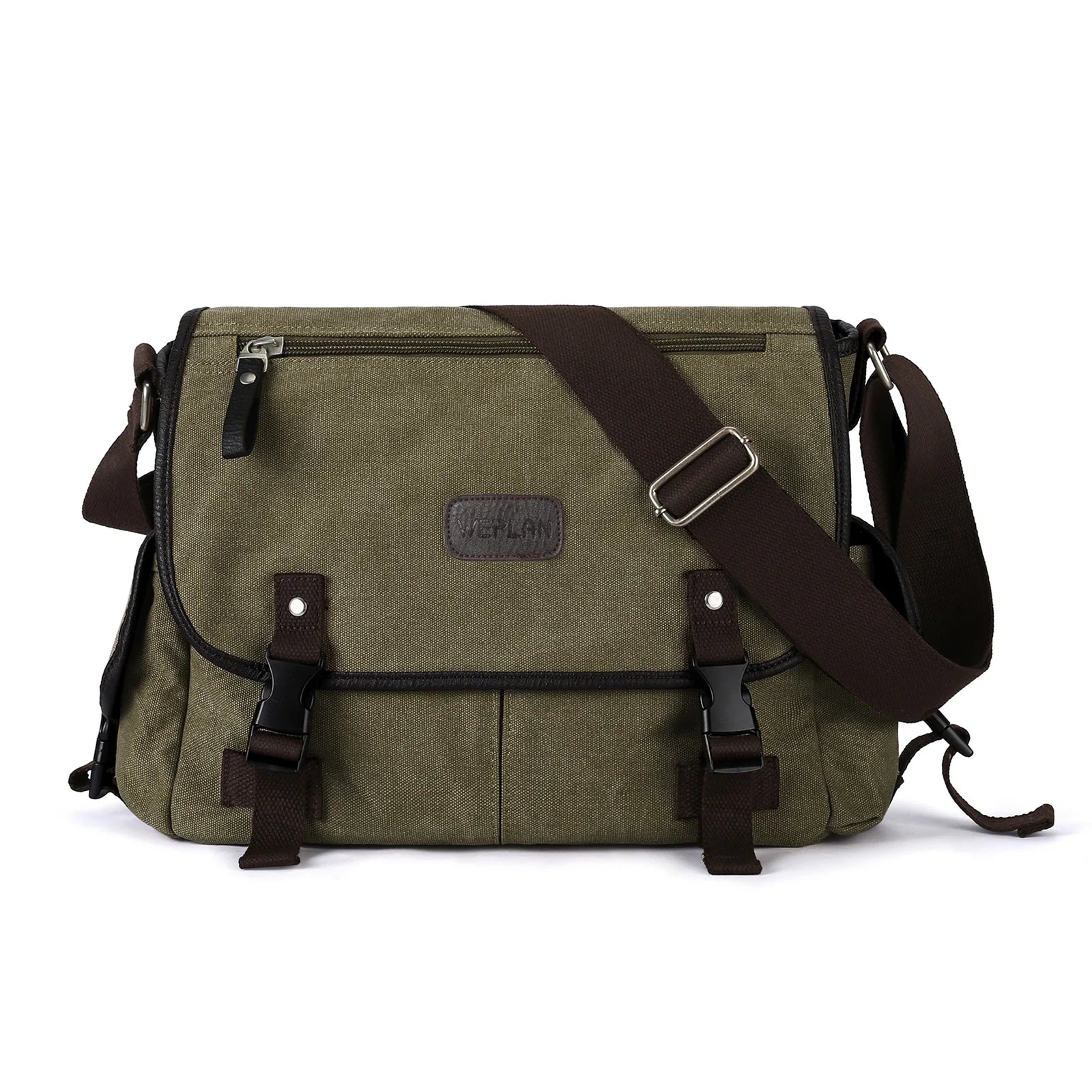 Fewchor Retro Canvas Messenger Bag — Water Resistant Laptop Satchel