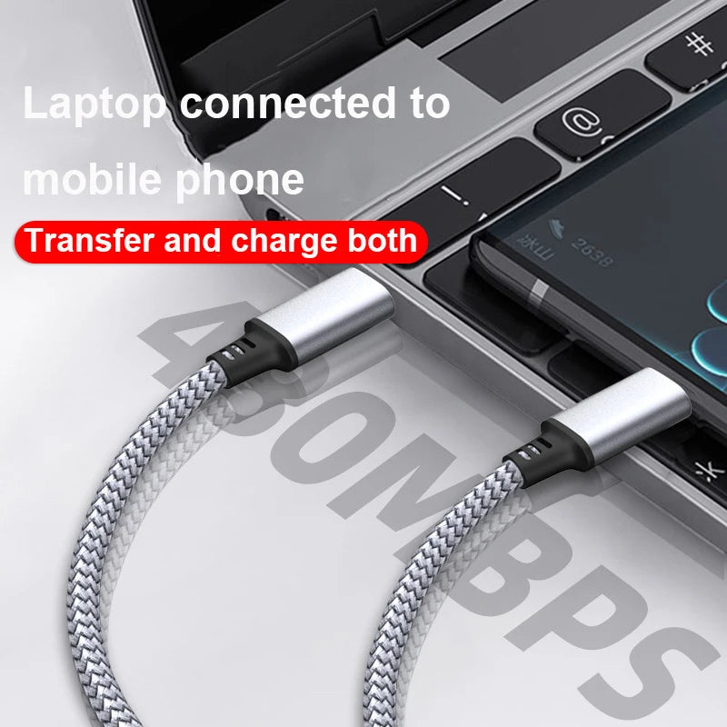 USB C to USB C Cable — 60W Fast Charging & Data Transfer Cord