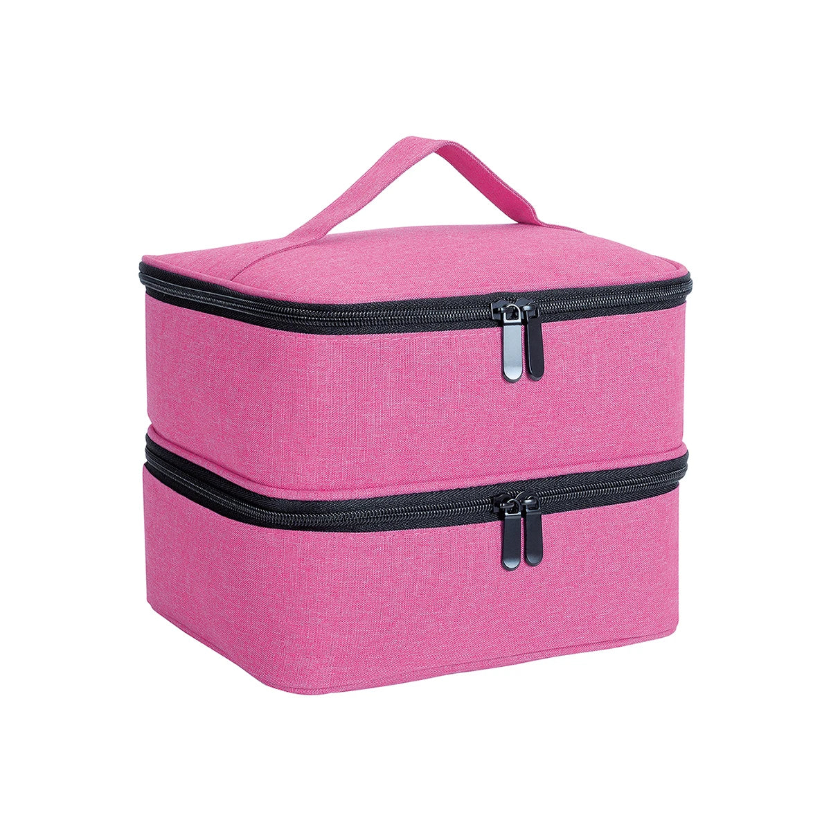 Double Layer Nail Polish Organizer — Portable Cosmetic Tote Bag