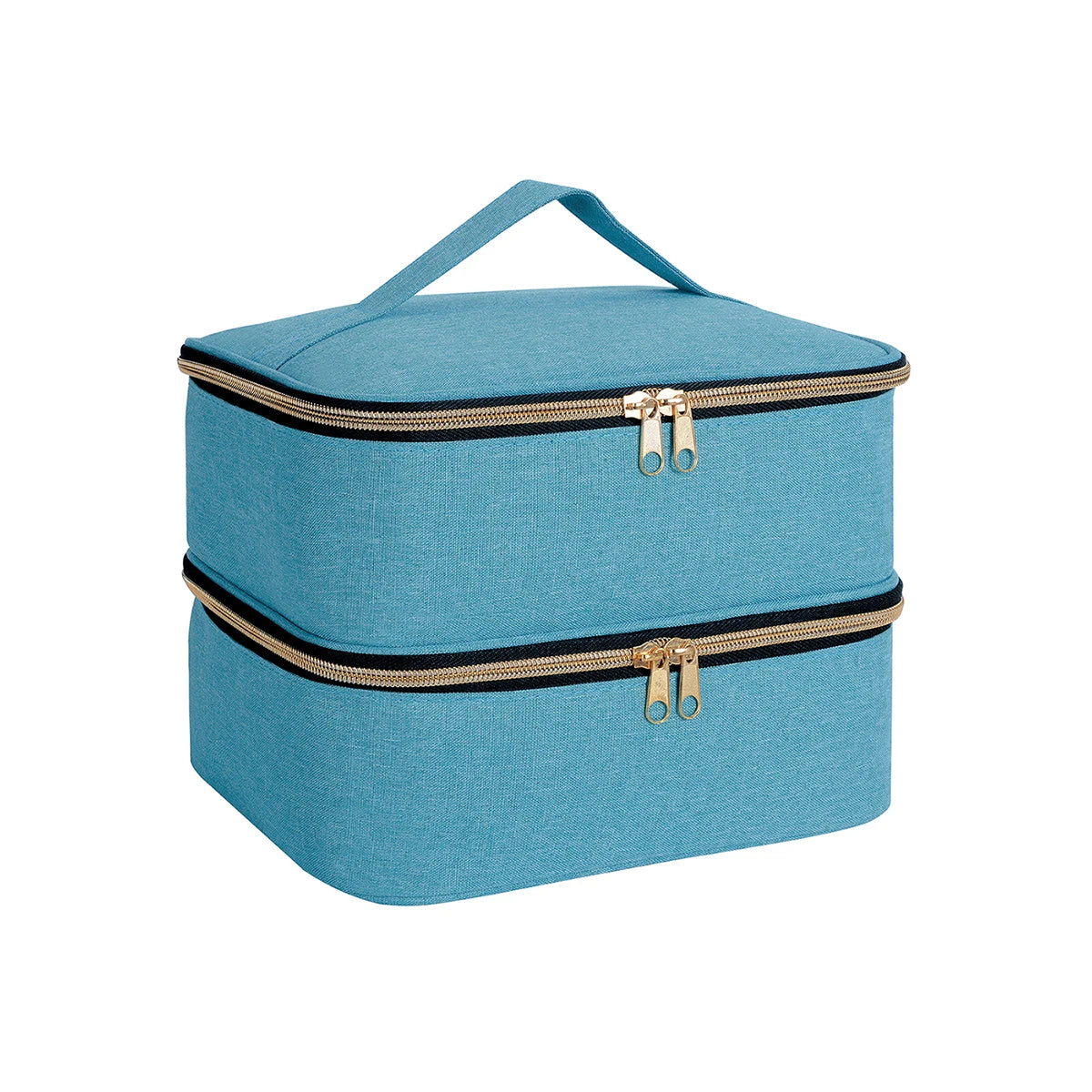 Double Layer Nail Polish Organizer — Portable Cosmetic Tote Bag