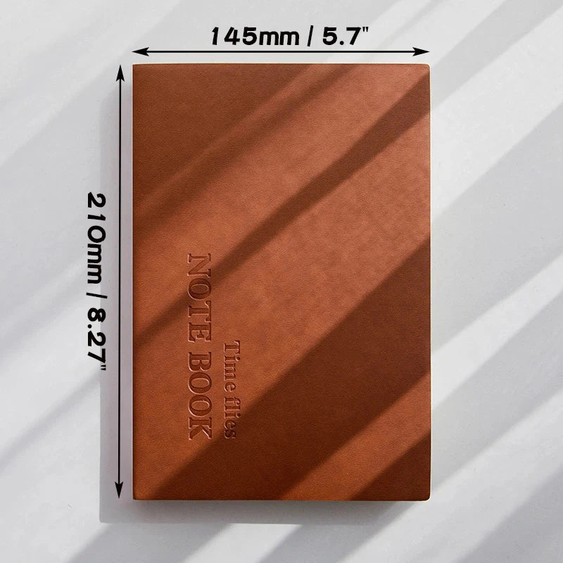 Daotshy A5 Grid Notebook — Faux Leather Journal for School and Office