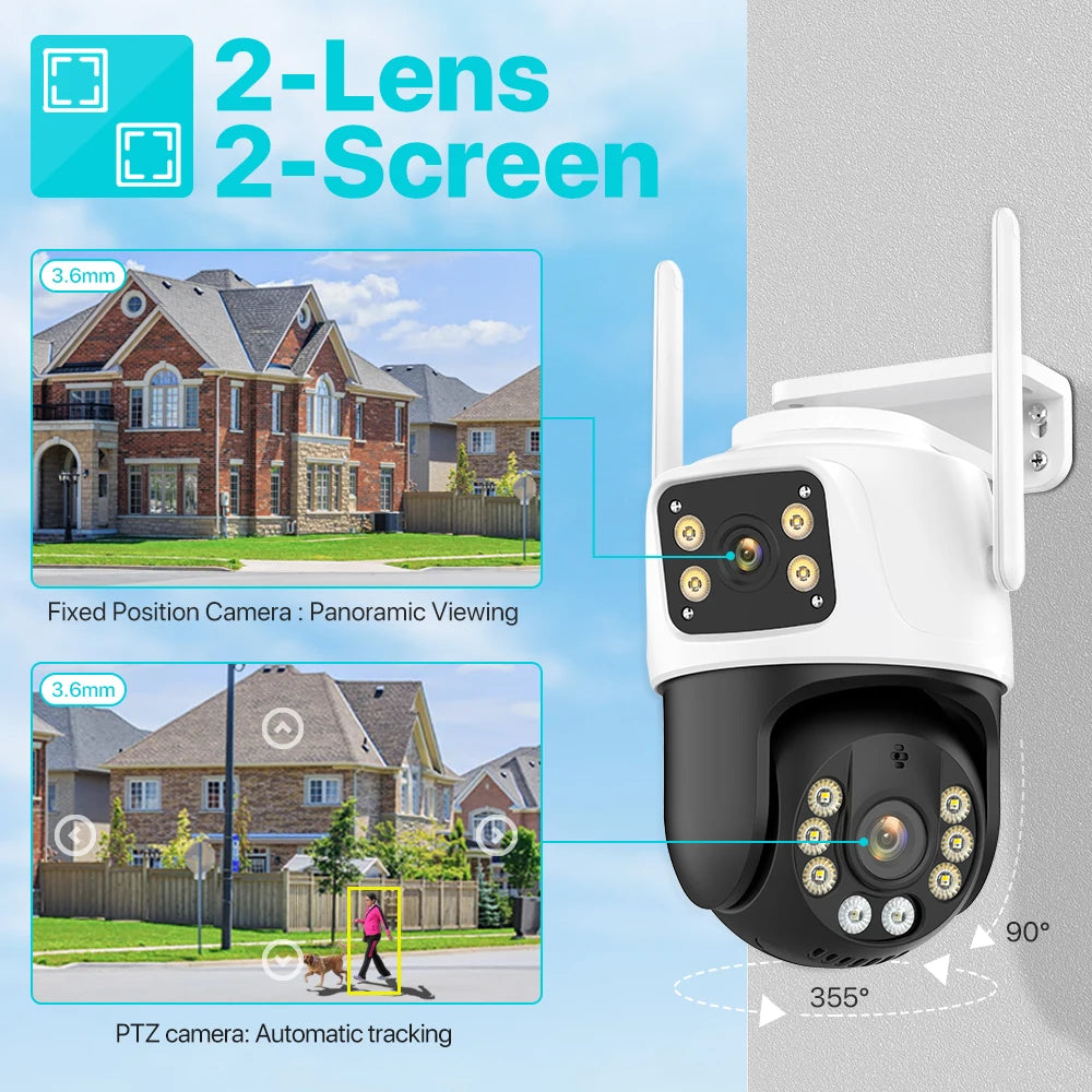 UDECER PTZ IP Security Camera — Outdoor WiFi Surveillance with Auto Tracking