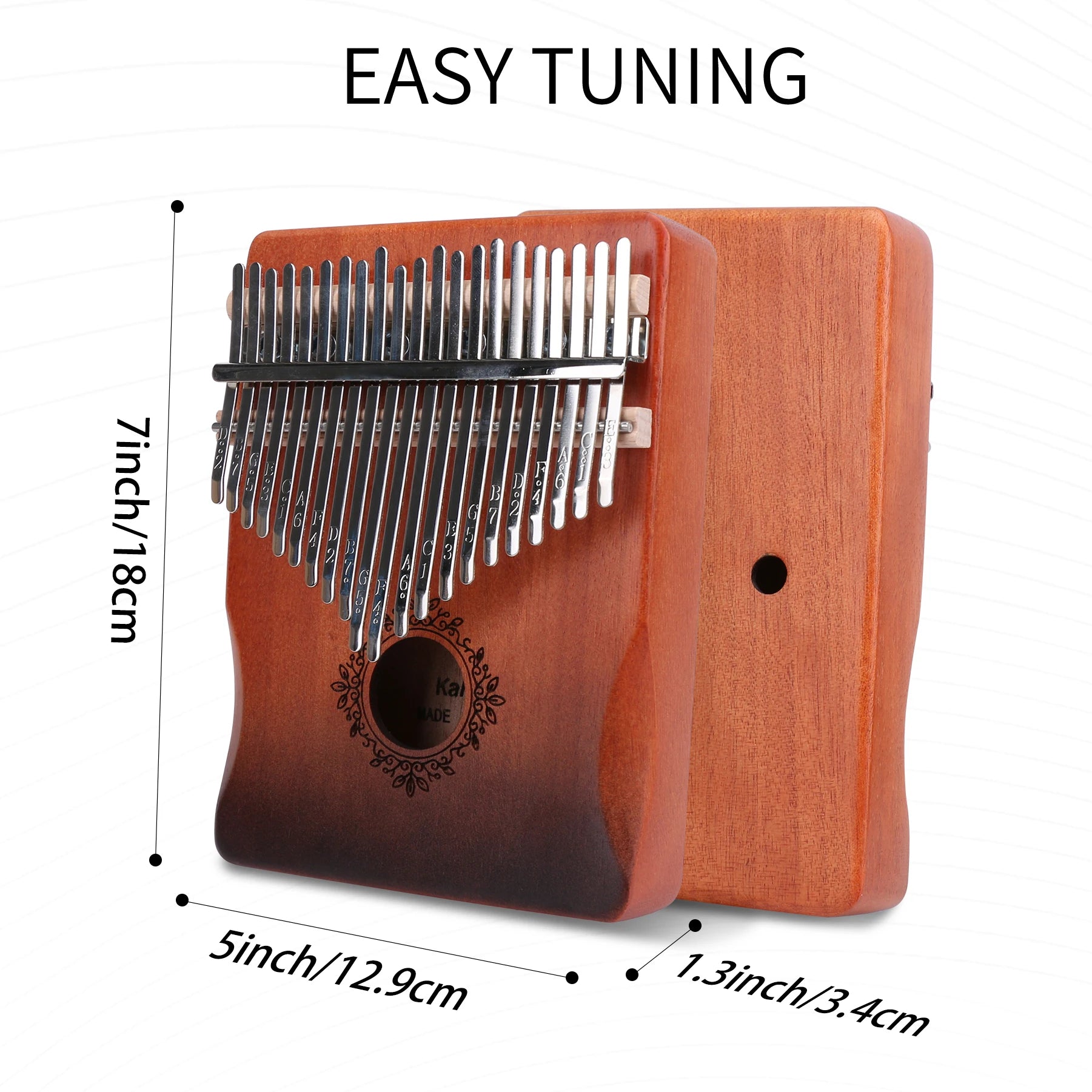 21-Key Ergonomic Kalimba Thumb Piano — Portable Retro Mbira Instrument