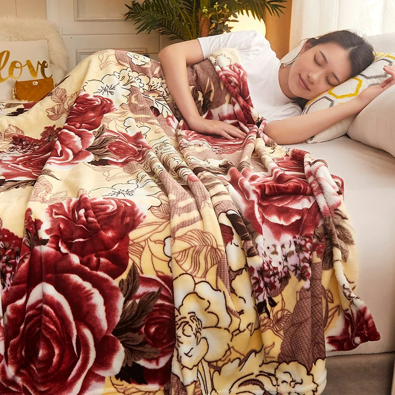 Soft Flannel Throw Blanket — Lightweight Decorative Fleece for Couch & Bed