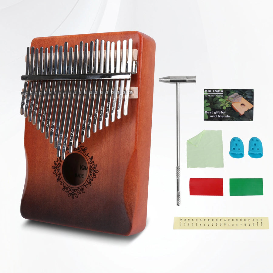 21-Key Ergonomic Kalimba Thumb Piano — Portable Retro Mbira Instrument