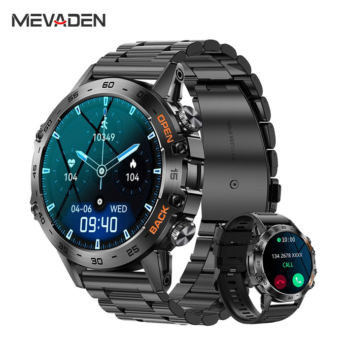 MEVADEN Luxury Men's Smart Watch — Bluetooth Calling & Fitness Tracker
