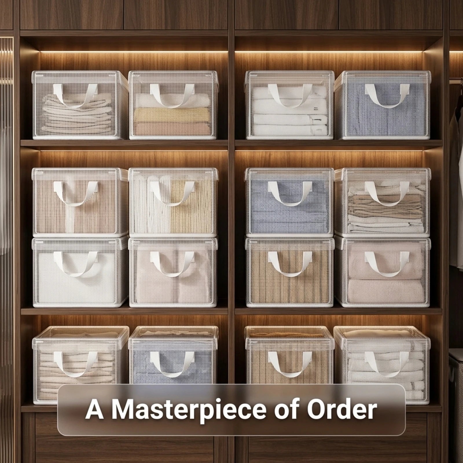 Transparent PVC Storage Box — Foldable Steel Frame Organizer