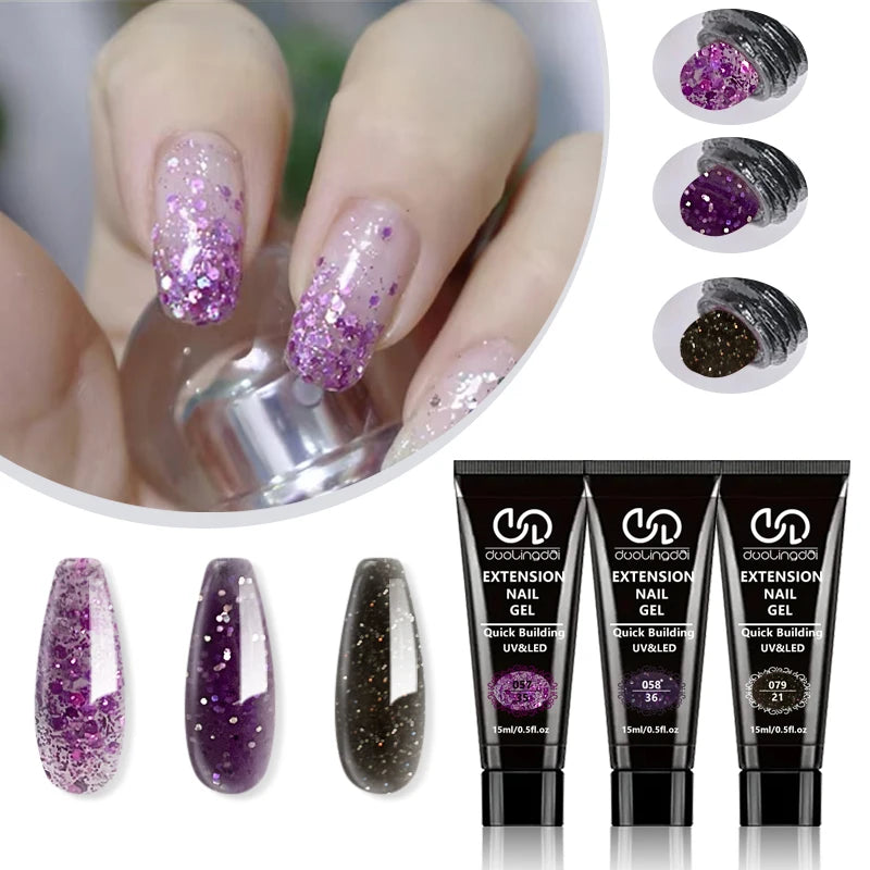 DUOLINGDAI Poly Nail Extension Gel — Easy DIY Nail Lengthening Kit