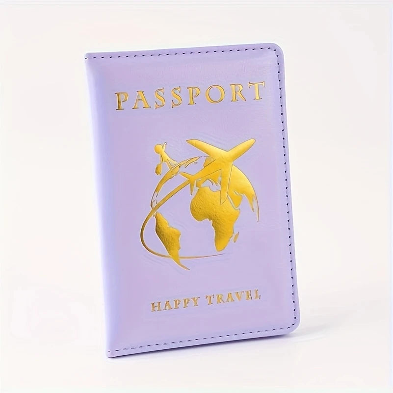 Premium Passport Holder — Compact Foldable Travel Wallet with World Map Design