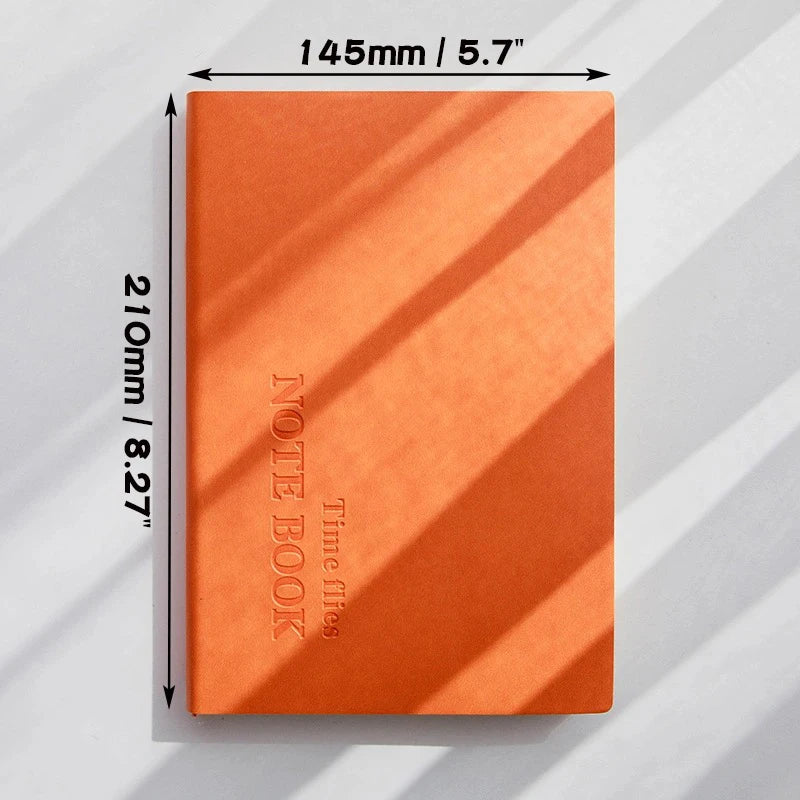 Daotshy A5 Grid Notebook — Faux Leather Journal for School and Office