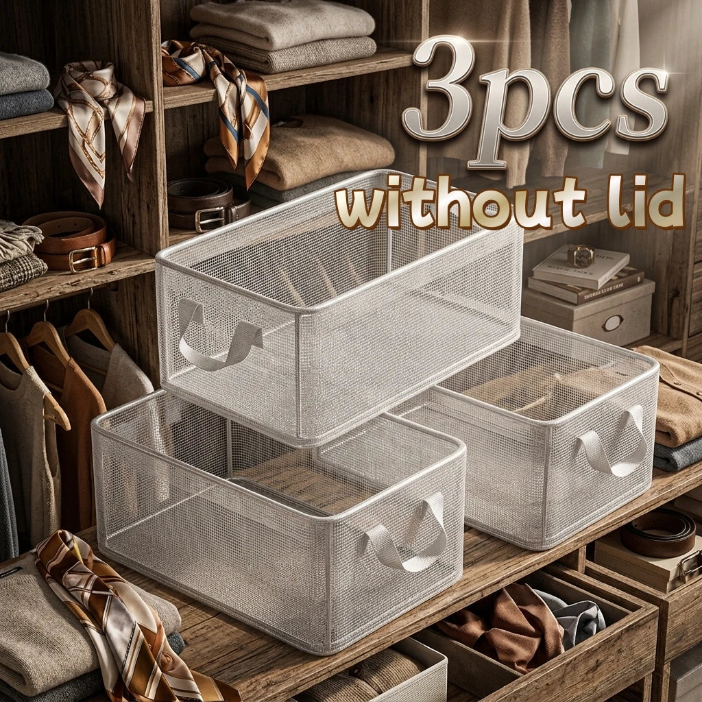 Transparent PVC Storage Box — Foldable Steel Frame Organizer