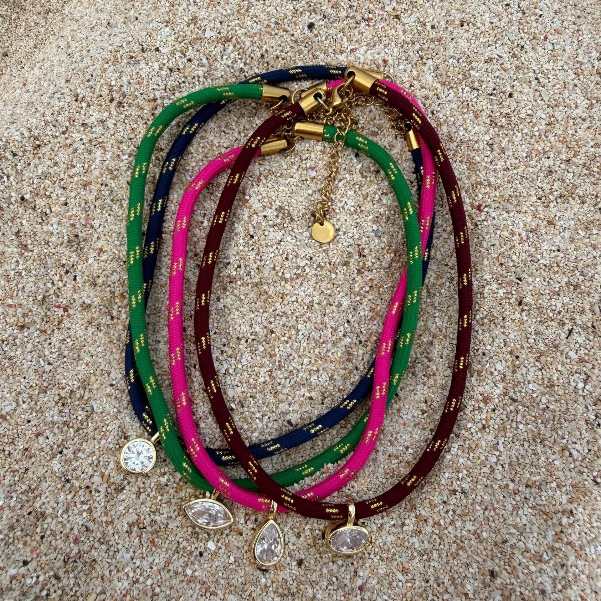 doyours Boho Multilayer Rope Chain Necklace — Gold Plated Zircon Pendant Jewelry