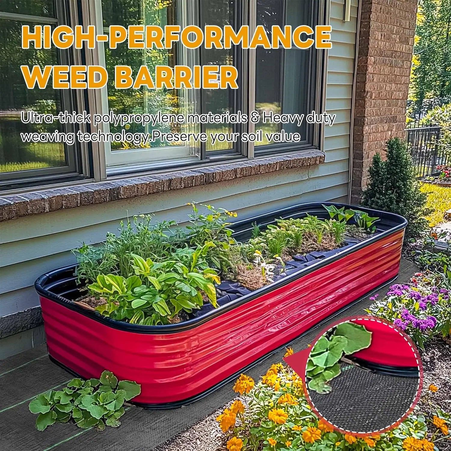 Heavy Duty Weed Barrier Landscape Fabric — UV Resistant Ground Cover