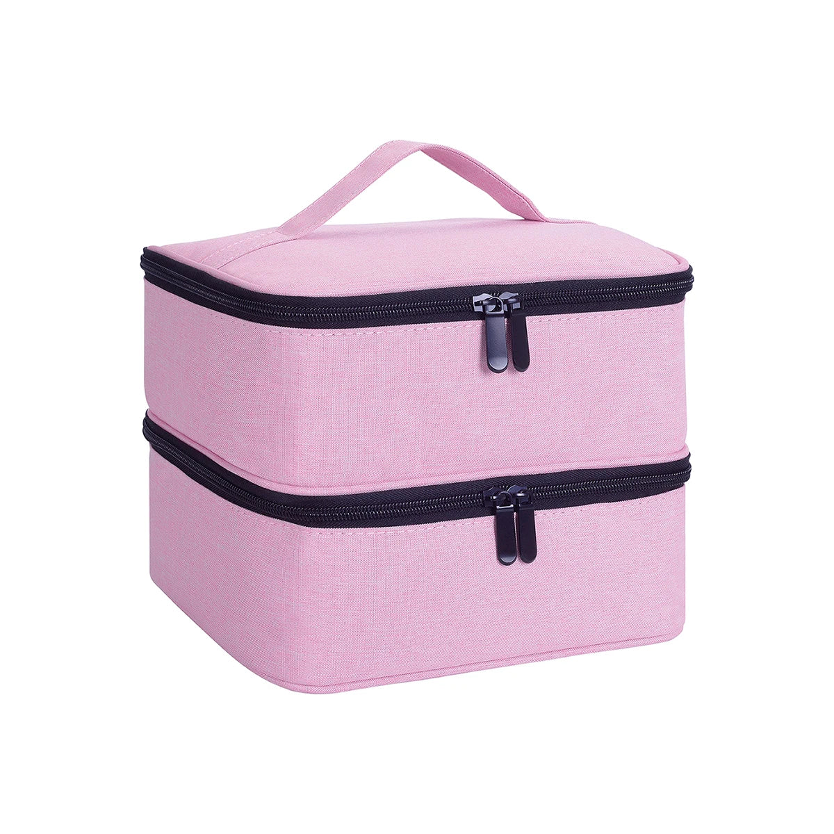 Double Layer Nail Polish Organizer — Portable Cosmetic Tote Bag