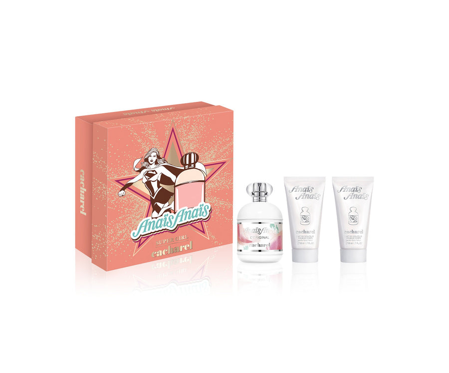 Anais Anais 3 pcs Set: 1 oz Eau de Parfum Spray + 2 * 1.7 Body Lotion by Cacharel for Women