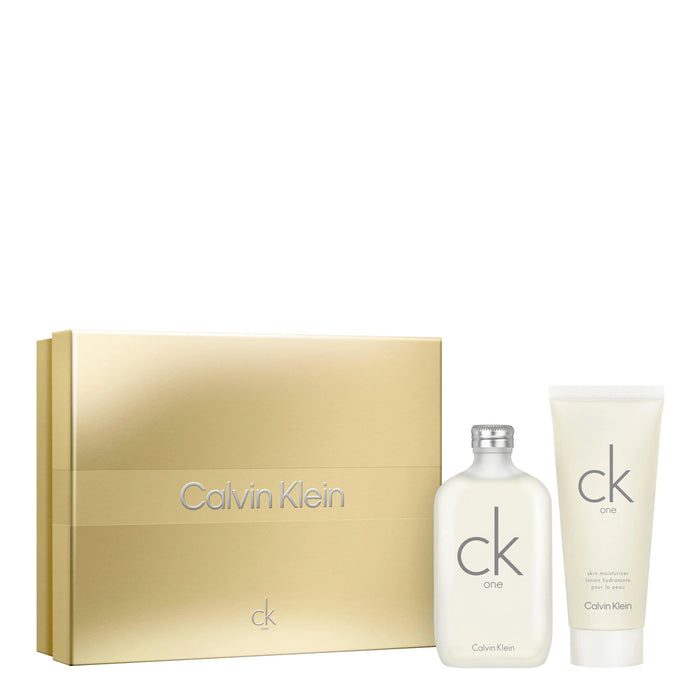 Ck One 2 pcs Set: 6.7 Eau de Toilette Spray + 6.7 Skin Moisturizer Lotion by Calvin Klein for Unisex