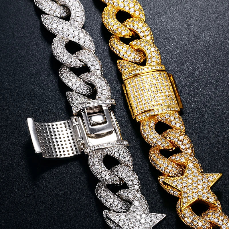 ICEOUTBOX Star Infinity Symbol Necklace — Bling Hip Hop Link Chain