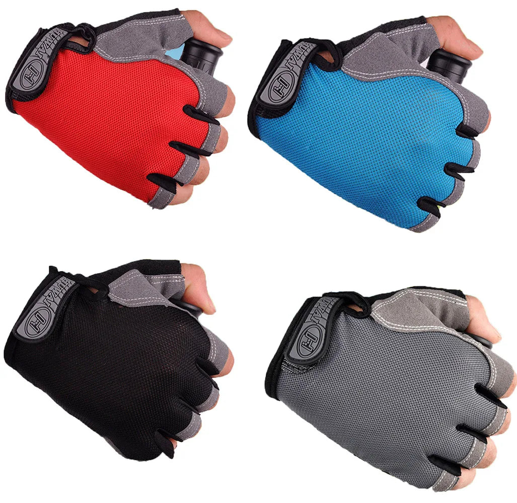 Half Finger Cycling Gloves — Breathable Anti-Slip Bike Mitts
