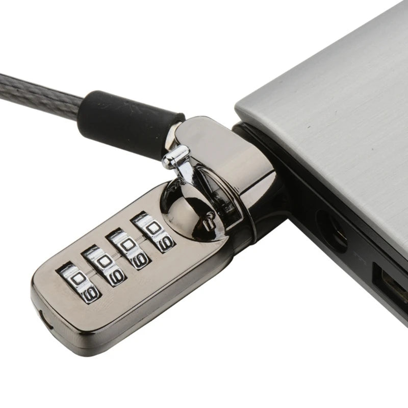 Anti-Theft Cable Lock — Secure Digital Equipment Protector, Black