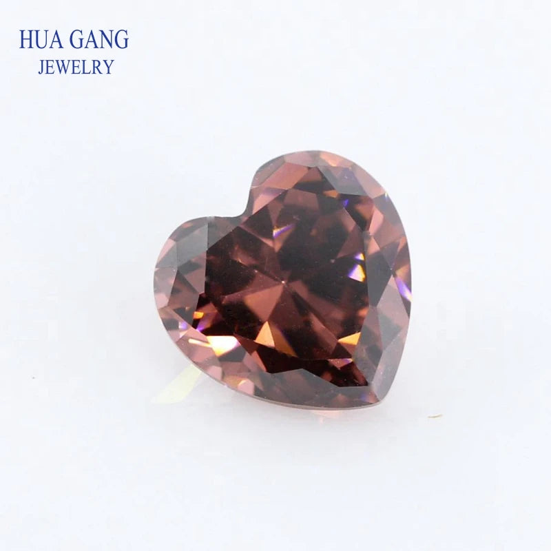 Multicolor Heart Shape Cubic Zirconia Stones — Brilliant Cut Loose Gems for Jewelry Making