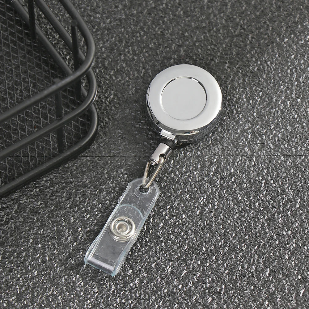 Metal Retractable Badge Reel — Durable ID Holder & Key Chain