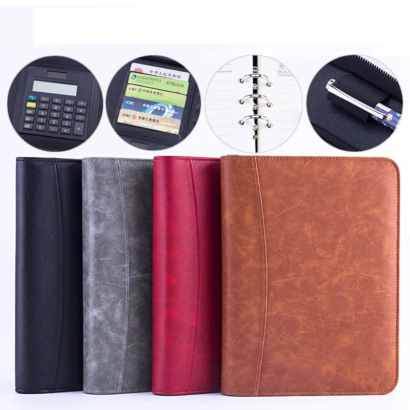 DIANNY A5 Padfolio File Folder — Executive Notebook with Calculator