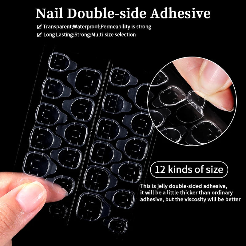 Full Cover Sculpted Clear Nail Tips — DIY Coffin Extension System