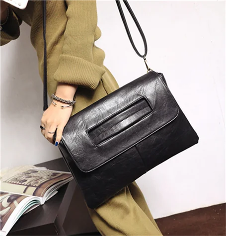 NIGEDU Women's PU Leather Crossbody Bag — Versatile Laptop Pouch & Clutch