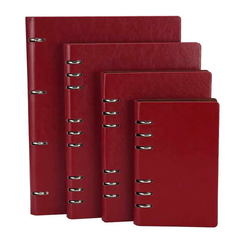 Coliky Loose-Leaf Leather Notebook — Detachable Binder for Office & School