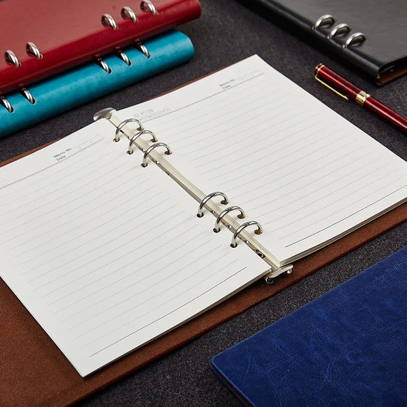 Coliky Loose-Leaf Leather Notebook — Detachable Binder for Office & School