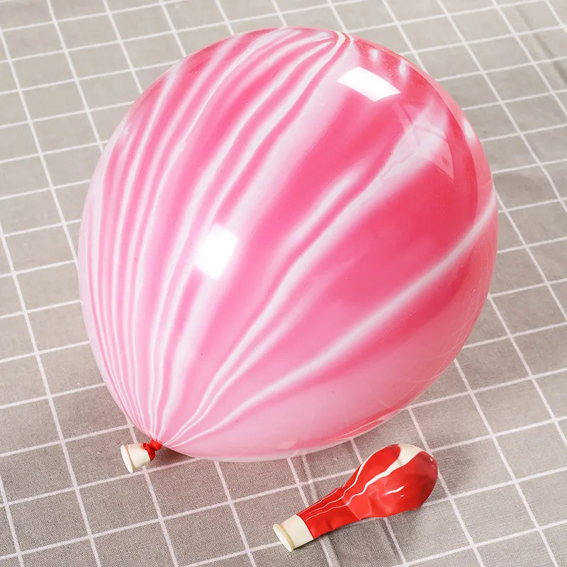 Marble Agate Latex Balloons — Decorative Party Supplies for Events