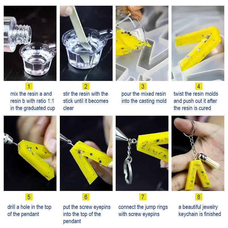QIAO Epoxy Resin Casting Kit — DIY Jewelry Making Molds & Glue Set