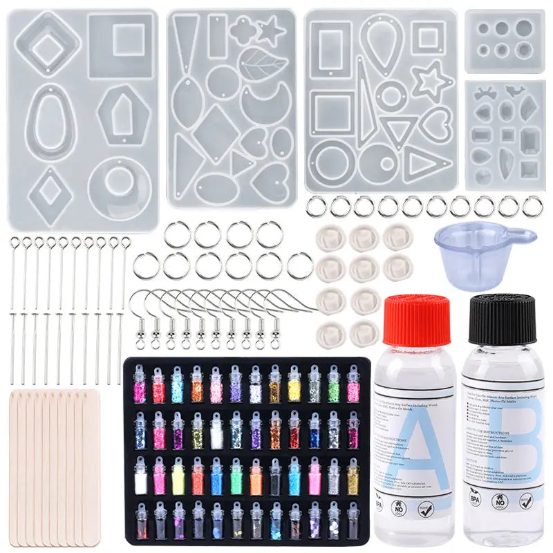 QIAO Epoxy Resin Casting Kit — DIY Jewelry Making Molds & Glue Set