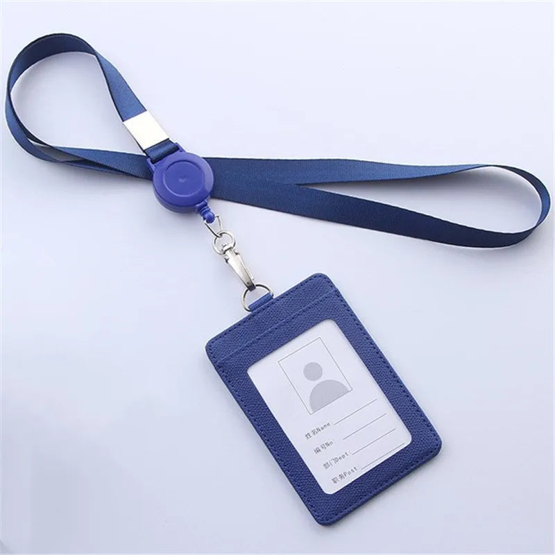 Retractable Lanyard and ID Card Holder Set — Professional Badge Accessory Kit