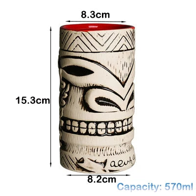 cocktailgeek Ceramic Tiki Mugs — Tropical Sculptural Drinkware for Home Bars