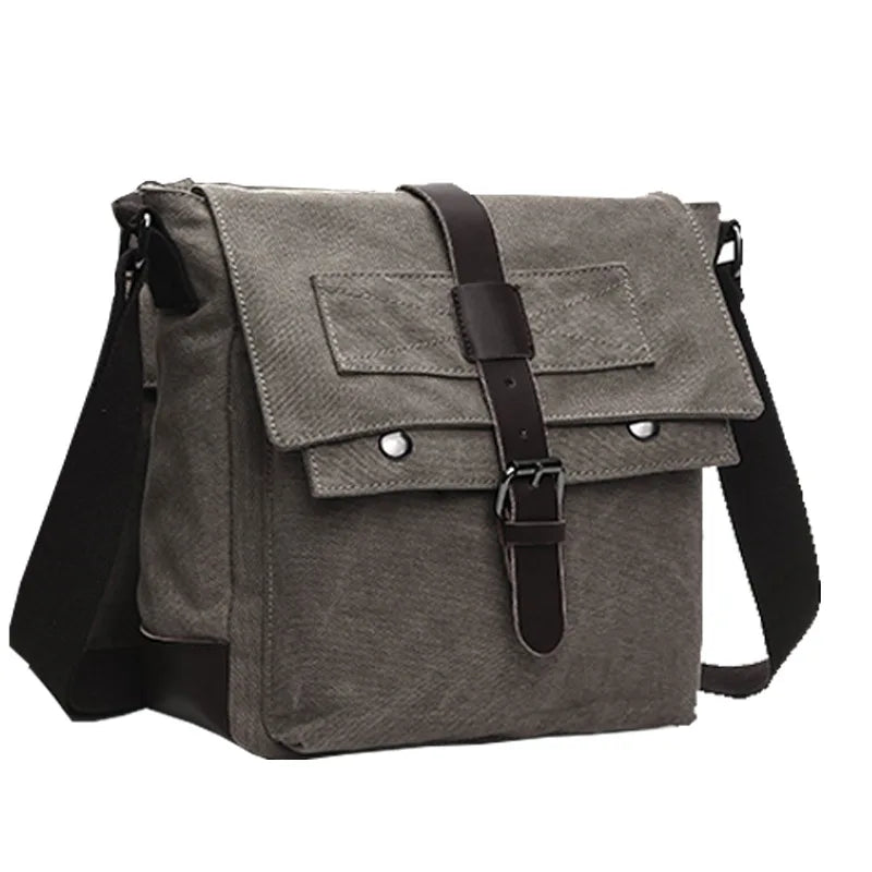 TOURISTGEAR Men's Canvas Messenger Bag — Vintage Crossbody Shoulder Bag